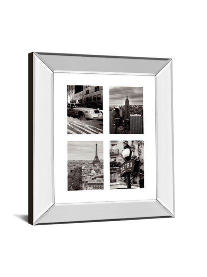 City Composite By Joseph Eta - Mirror Framed Print Wall Art - Dark Gray
