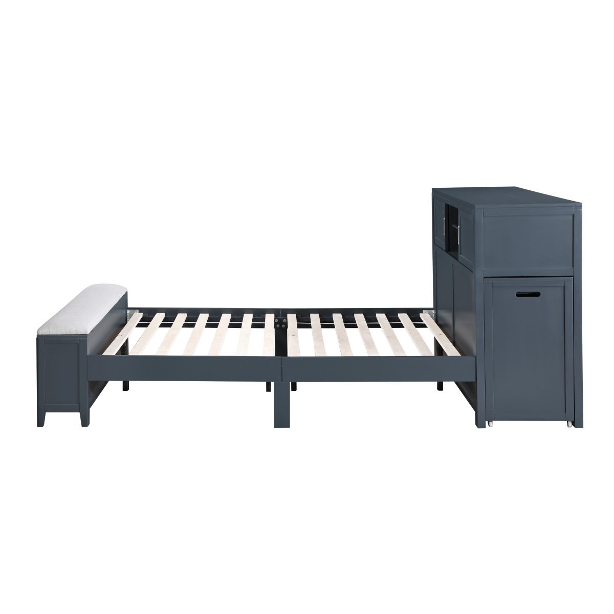 Sloane - Bookcase Bed With Hidden Desk, Stool And Storage Bench