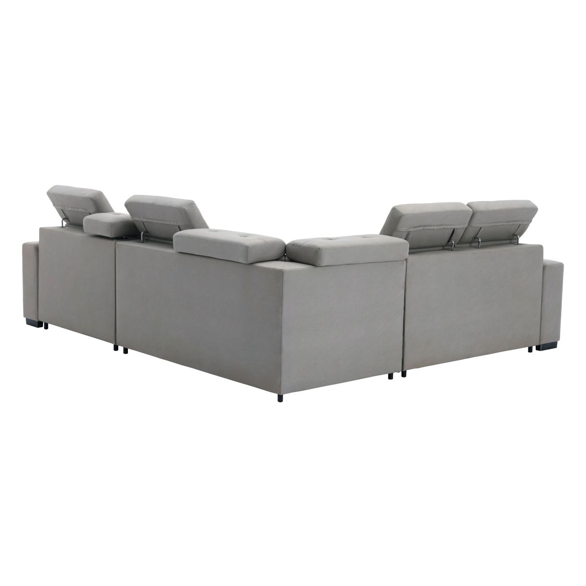 Farrah - 3 Piece Sectional With Adjustable Headrests - Light Gray