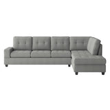 Maston - 3 Piece Reversible Sectional With Drop-Down Cup Holders And Storage Ottoman