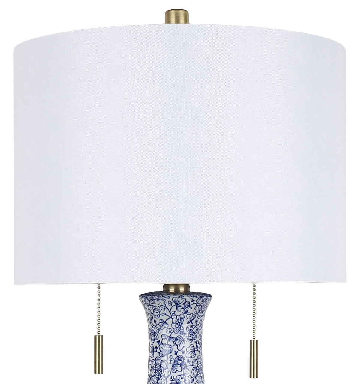 Cobalt Garden - 25 X 14 - Ceramic Table Lamp (Set of 2) - Cobalt Blue Floral Chinoiserie