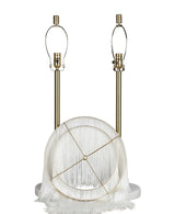 "Tassel Elegance II" Metal Table Lamp (Set of 2) - Soft Gold / White