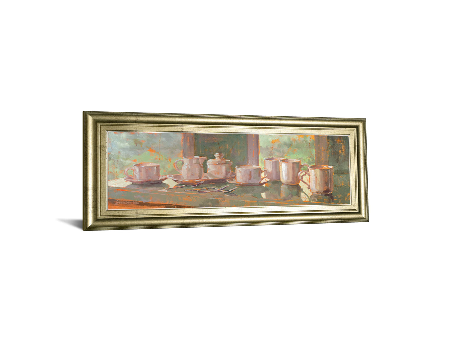 Gathering Il By Lorraine Vail - Framed Print Wall Art - Light Brown