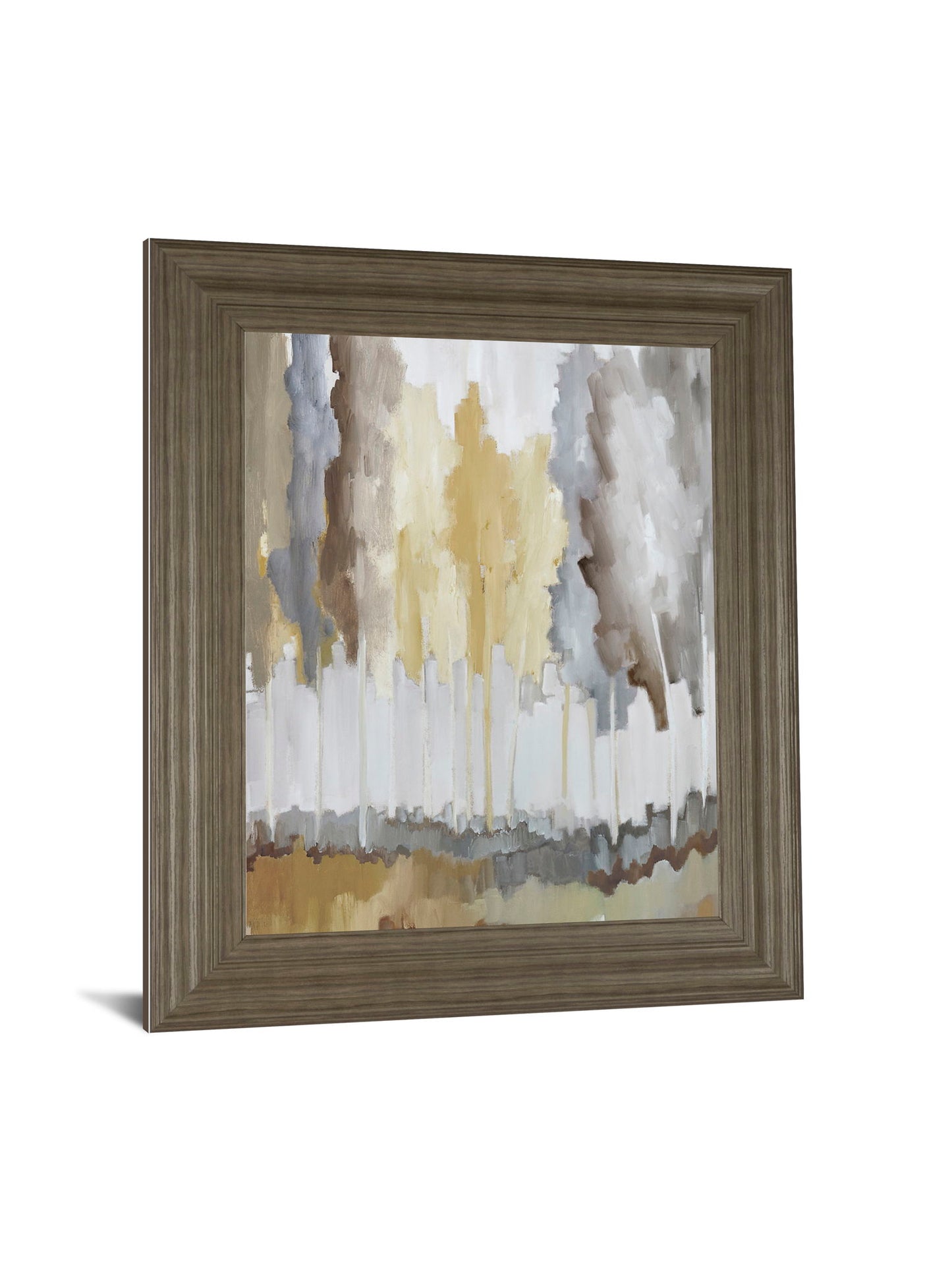 Edge Of The Field By Jacqueline Ellens - Framed Print Wall Art - Yellow