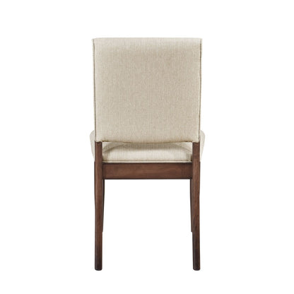 Monroe - 5 Piece Dining Room Set (Table & 4 Side Chairs) - Walnut / Beige