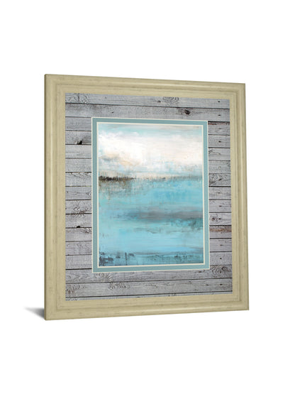 Beyond The Sea By Wani Pasion - Framed Print Wall Art - Light Blue