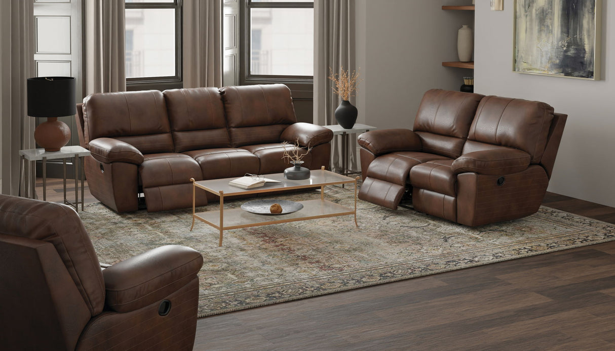 Stetson - Lay Flat Reclining Sofa - Walnut