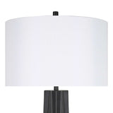 "Obsidian Glow" Metal Table Lamp (Set of 2) - Matte Black