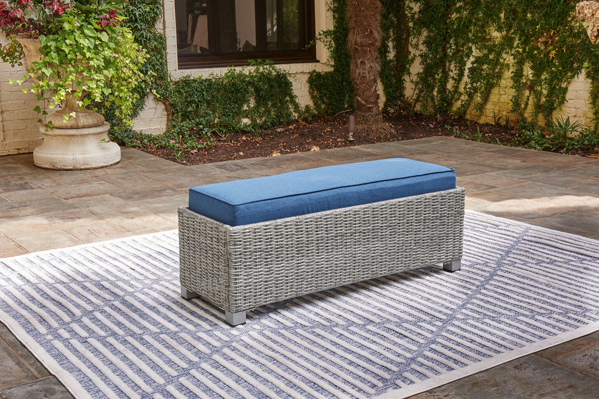 Naples Beach - Bench with Cushion - Light Gray