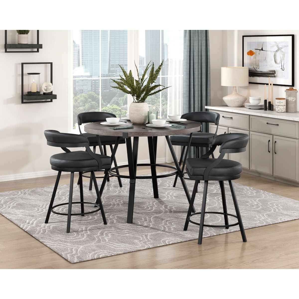 Crowley - Swivel Counter Height Chair (Set of 2)