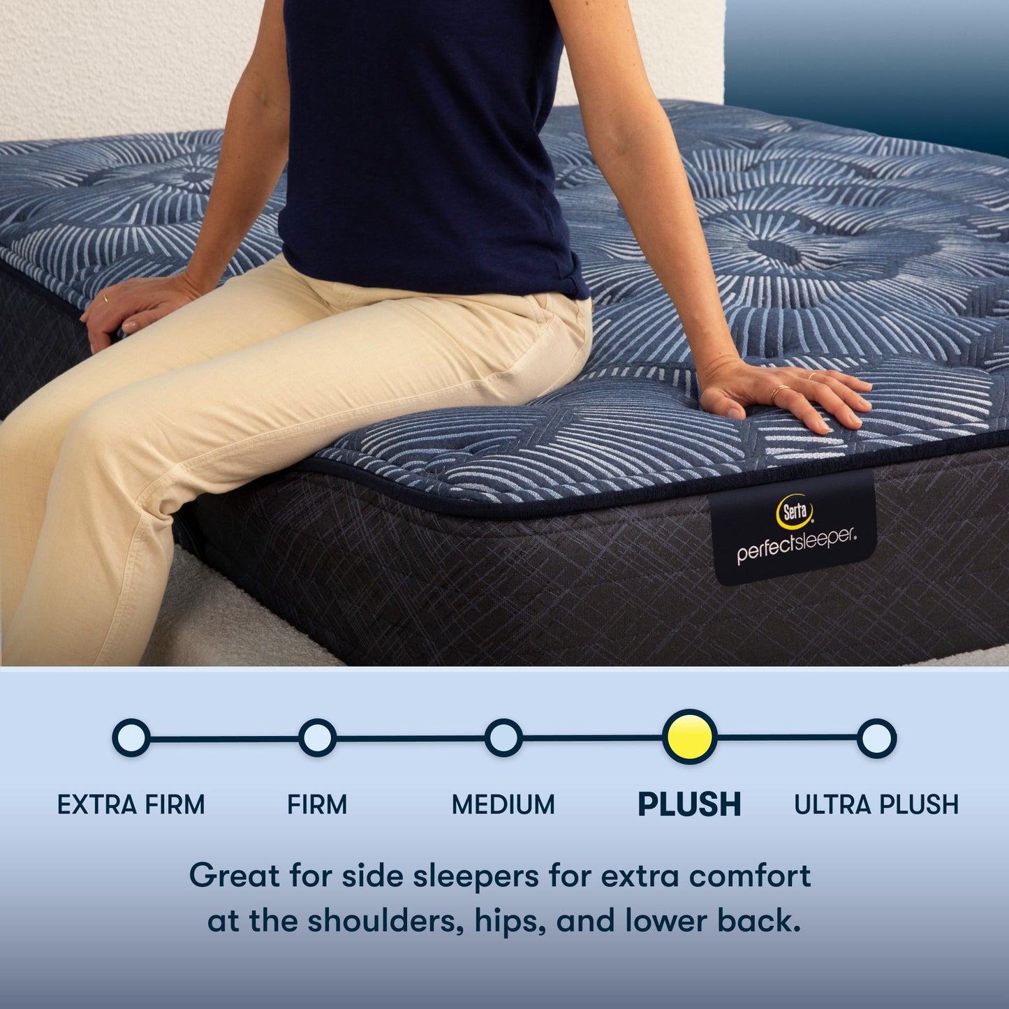 Perfect Sleeper - 13.25" Cobalt Calm Plush Mattress