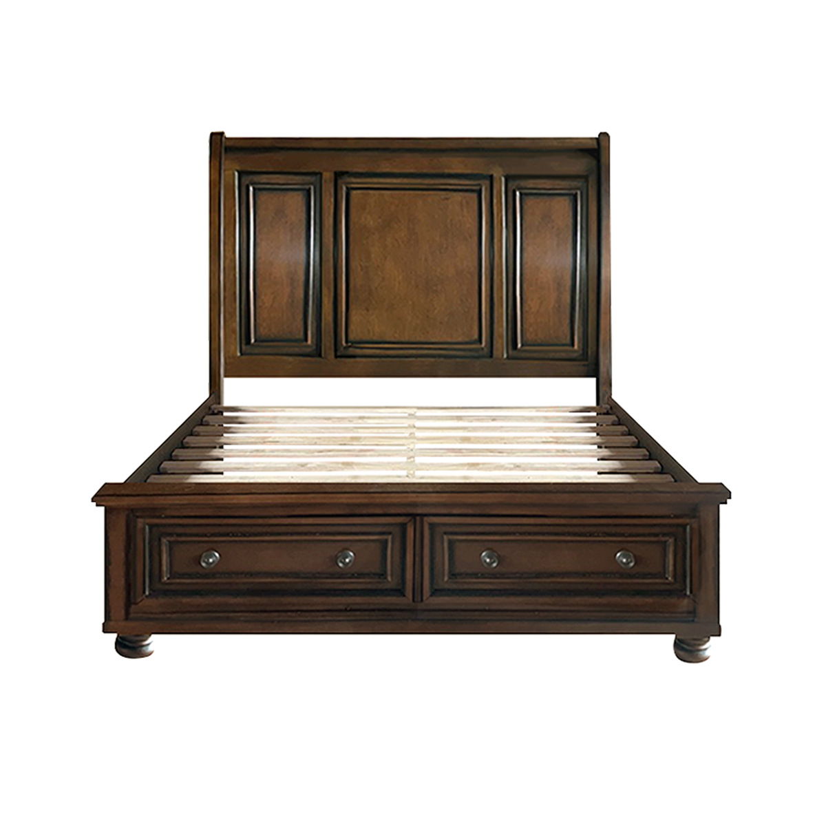 Cumberland - Sleigh Platform Bed With Footboard Storage