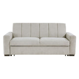Michah - Convertible Sofa With Pull-Out Bed - Light Gray