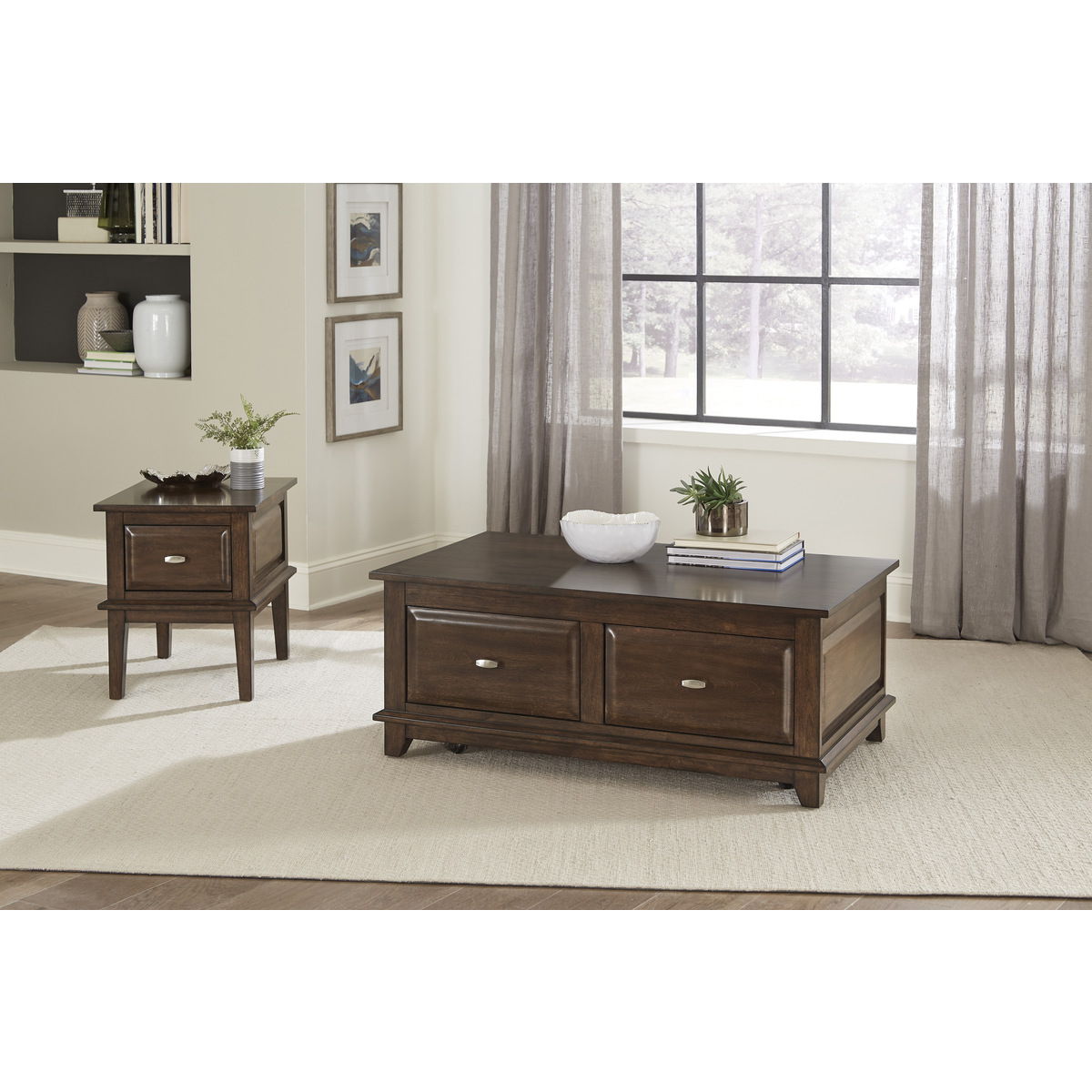 Minot - End Table - Brown