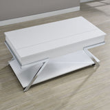 Zena - Lift-Top Cocktail Table With Casters - White
