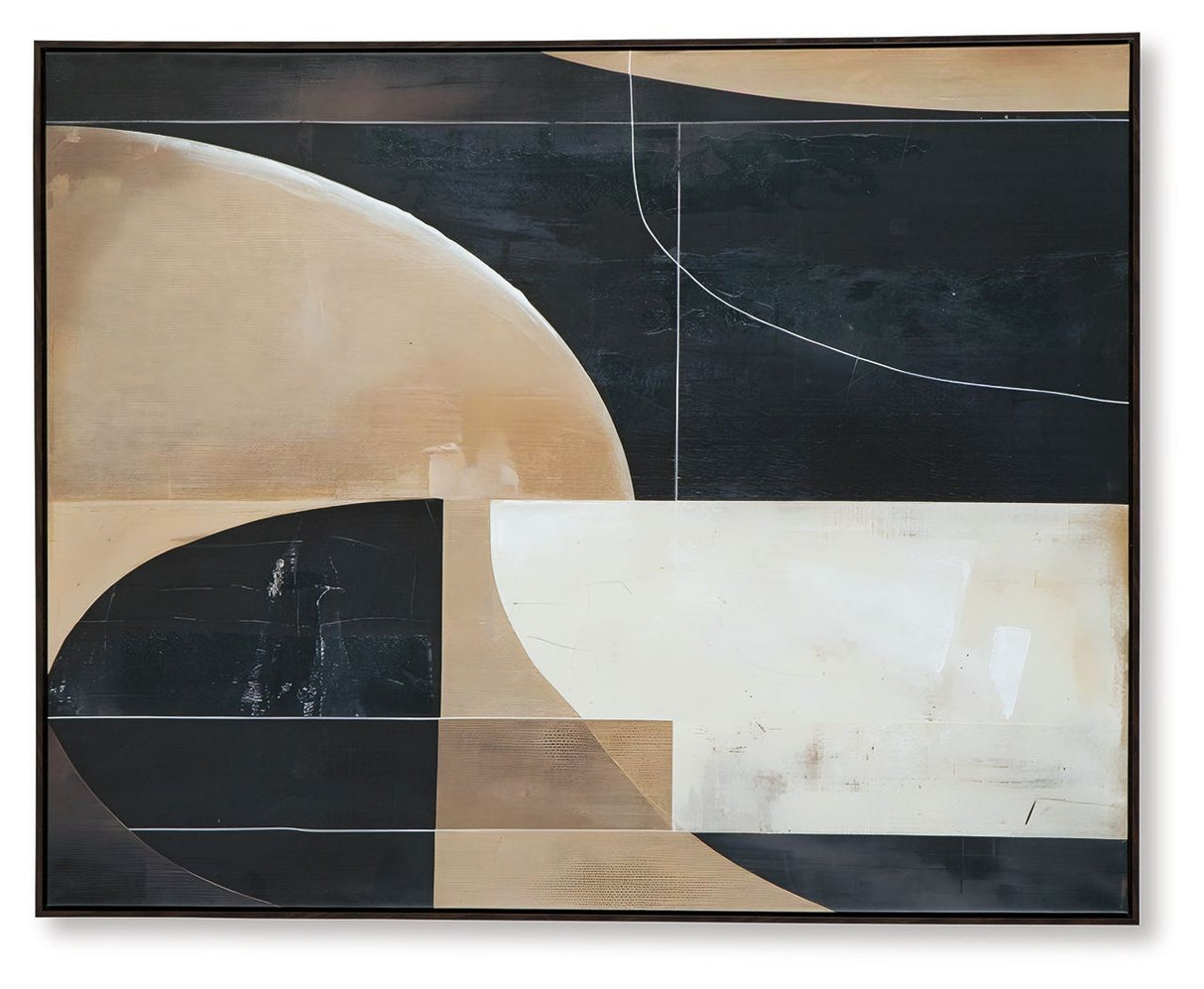 Ewanford - Wall Art - Black / Brown / Tan