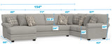 Livingston - Sectional With Comfort Coil Seating And Accent Pillows Included