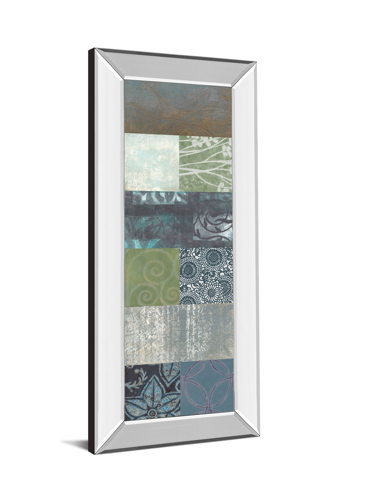 Zen Panel Il By Vision Studio - Mirror Framed Print Wall Art - Dark Gray