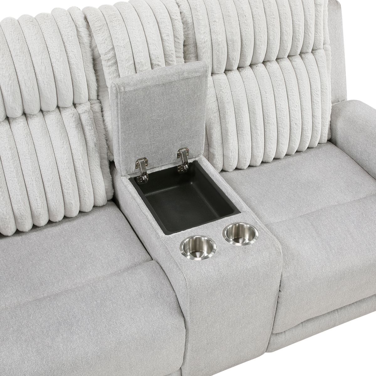 Benton - Double Reclining Loveseat - Light Gray