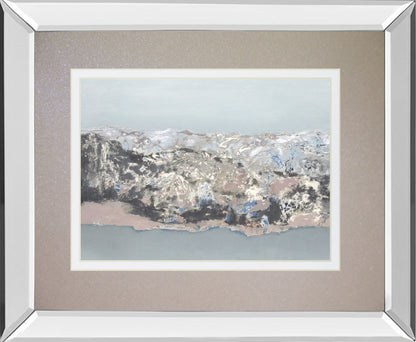 Terrain By Caroline -Mirror Framed Print Wall Art - Dark Gray