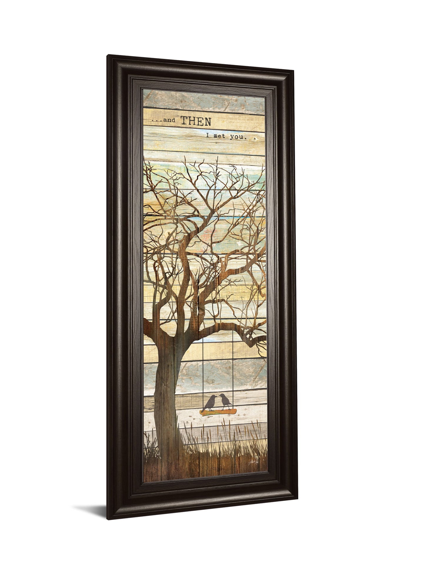 And Then I Met You By Marla Rae - Framed Print Wall Art - Beige