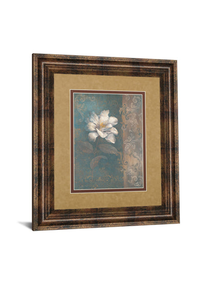 Floral Trans I By Vivian Flasch - Framed Print Wall Art - Light Brown