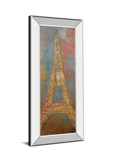 Eiffel By Longo - Mirror Framed Print Wall Art - Gold