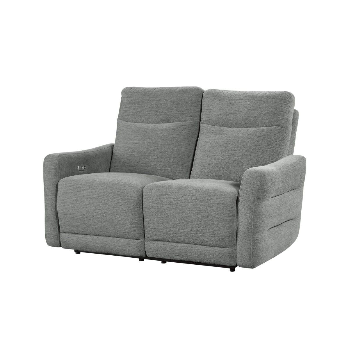 Edition - Power Double Lay Flat Reclining Loveseat With Power Headrests And USB Ports - Dove Gray