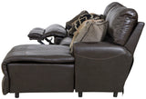 Como - 3 Piece Italian Leather Match Reclining Sectional