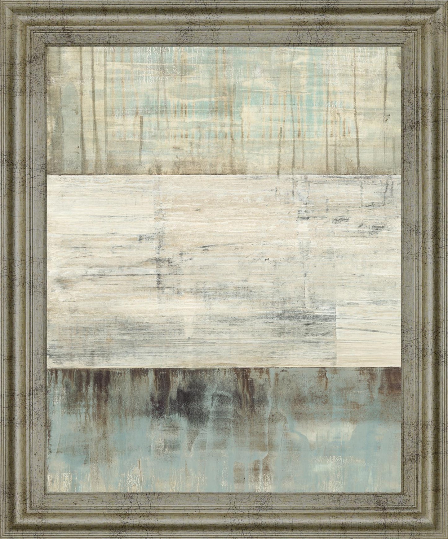 Cool Drift - 28" x 34" Framed Wall Art - Beige