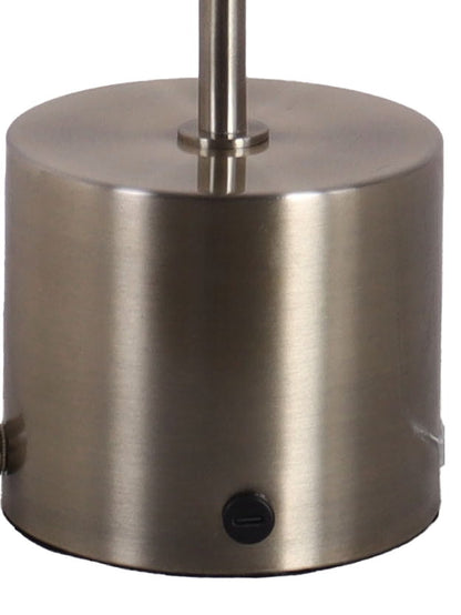 Walnut Horizon - 17 X 15 - Usb-C Charging, Metal Accent Lamp (Set of 2) - Antique Brass