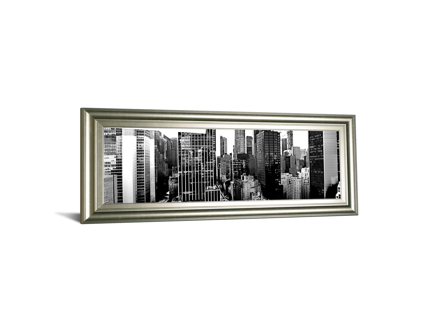 Panorama Of NYC VII By Jeff Pica - Framed Print Wall Art - Dark Gray