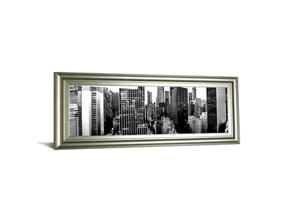 Panorama Of NYC VII By Jeff Pica - Framed Print Wall Art - Dark Gray