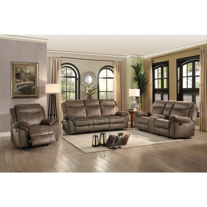 Aram - Double Glider Reclining Loveseat With Center Console, Receptacles And USB Ports