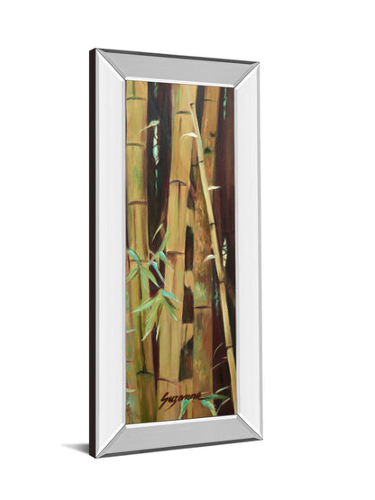 Bamboo Finale Il By Suzanne Wilkins - Mirror Framed Print Wall Art - Light Brown