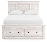 Makidern - Panel Storage Bed With Storage Footboard