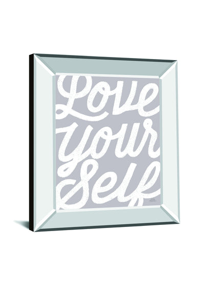 Positivity VIII By Laura Marshall - Mirror Framed Print Wall Art - Silver