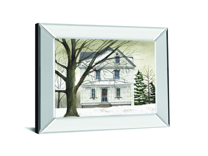 Winter Porch By Billy Jacobs - Mirror Framed Print Wall Art - Silver