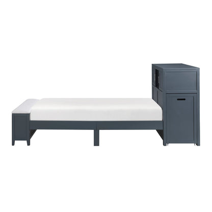 Sloane - Bookcase Bed With Hidden Desk, Stool And Storage Bench