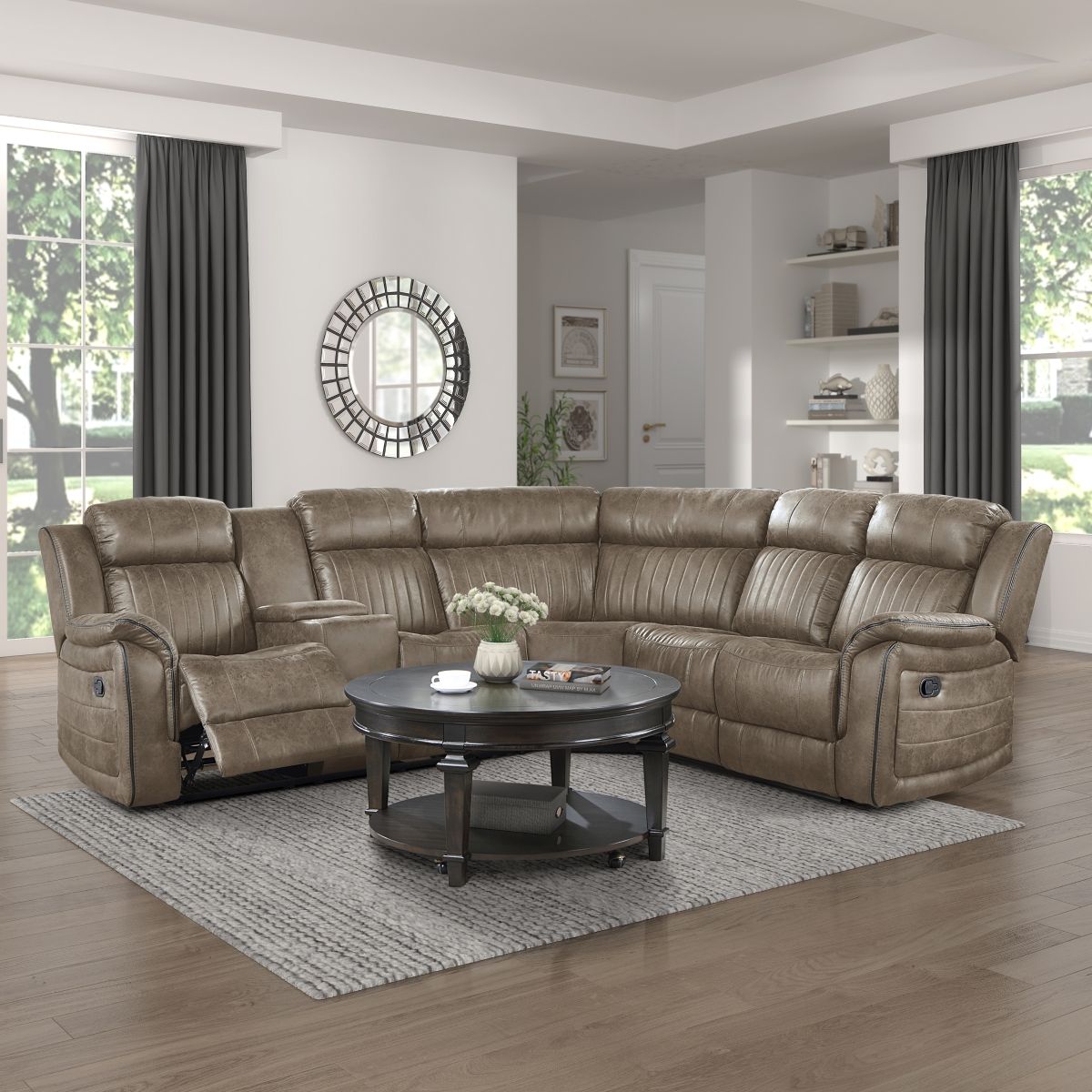 Centeroak - 3 Piece Reclining Sectional