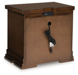 Taffenbrook - Three Drawer Night Stand - Medium Brown