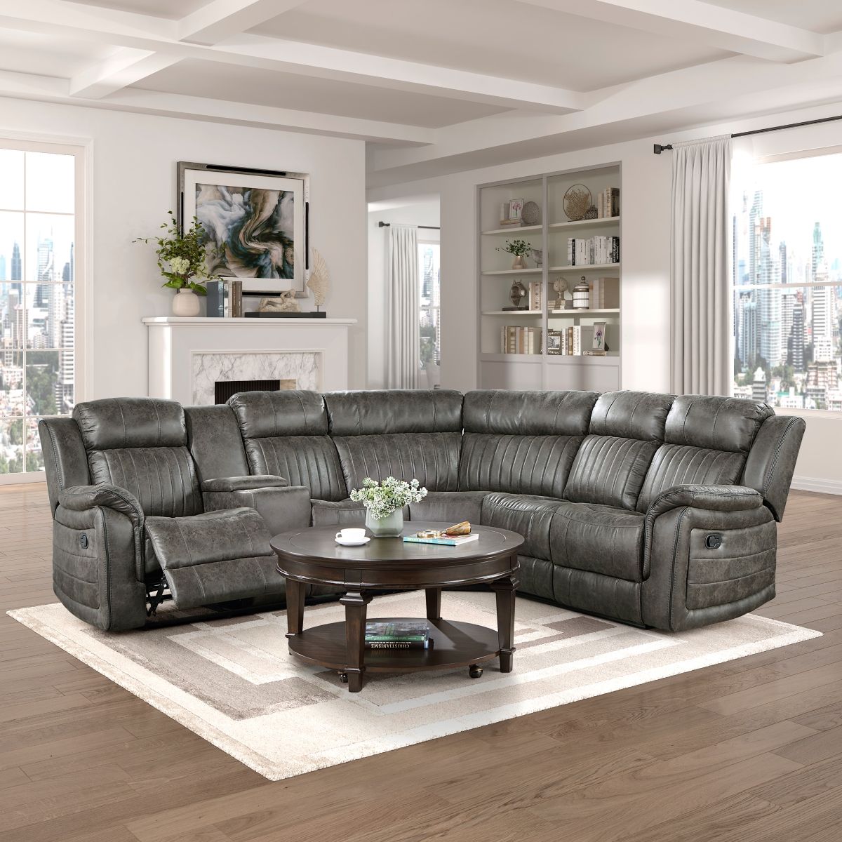 Centeroak - 3 Piece Reclining Sectional