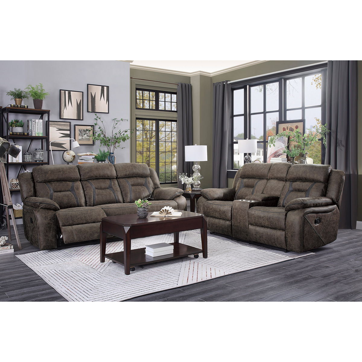 Madrona Hill - Double Reclining Loveseat With Center Console