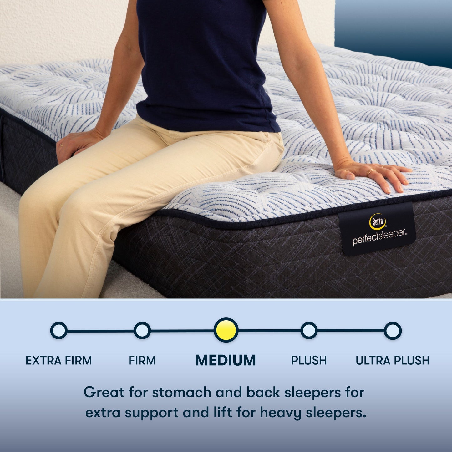 Perfect Sleeper - 13.5" Blue Lagoon Nights Medium Mattress
