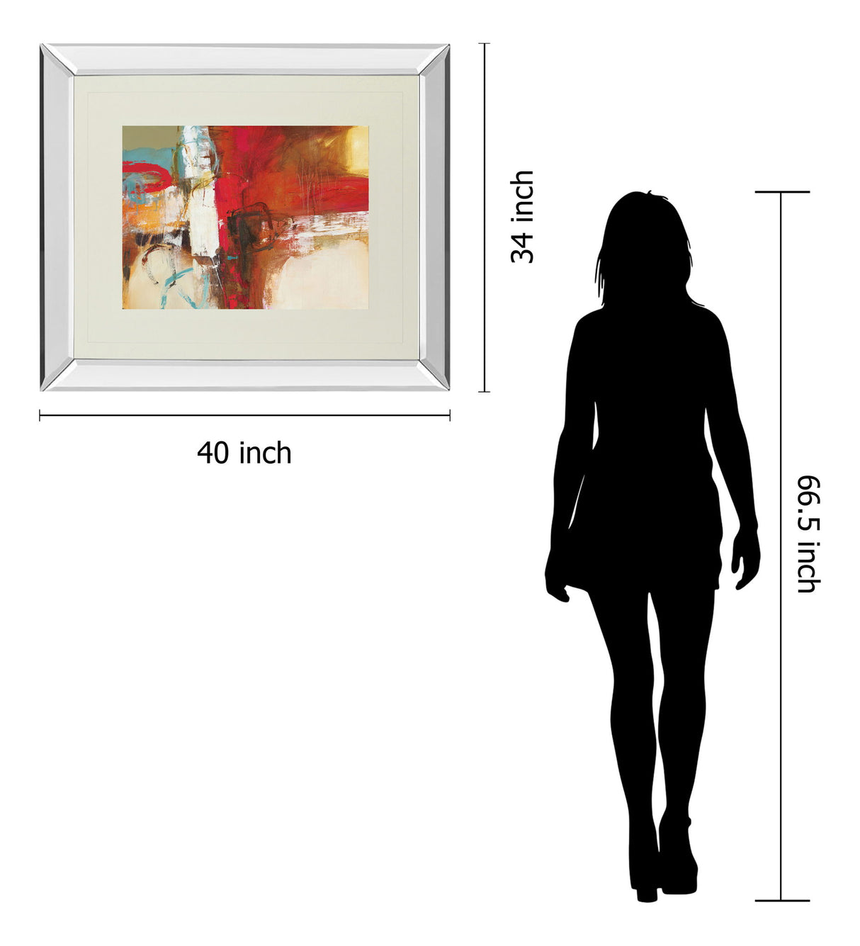 Woven By Natasha Barnes - Mirror Framed Print Wall Art - Beige