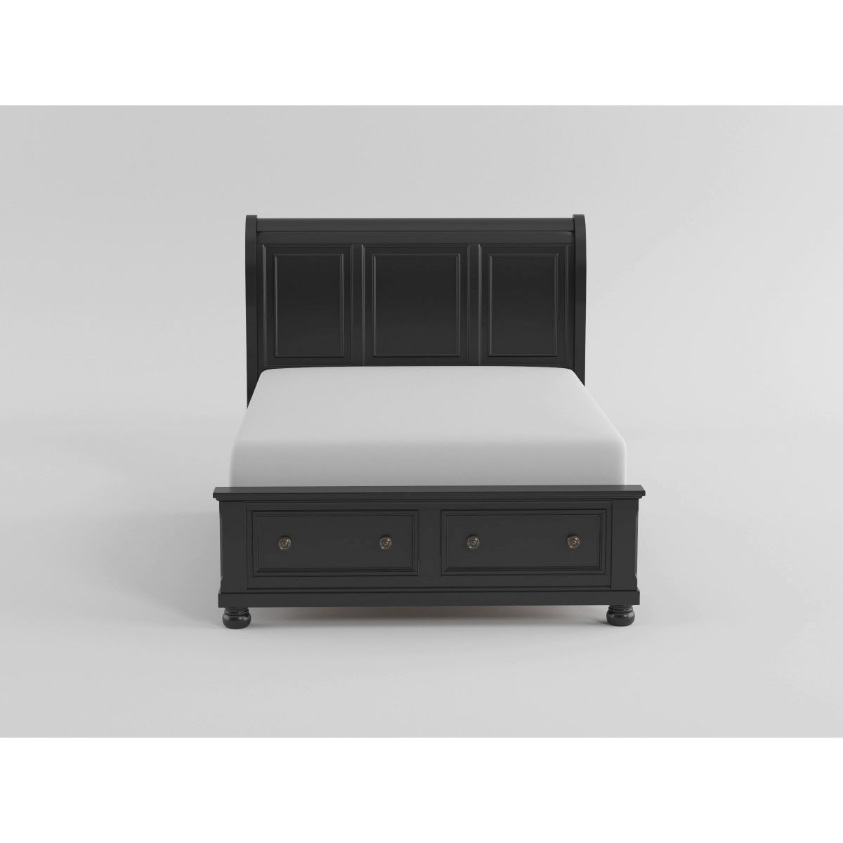 Laurelin - Sleigh Platform Bed With Footboard Storage