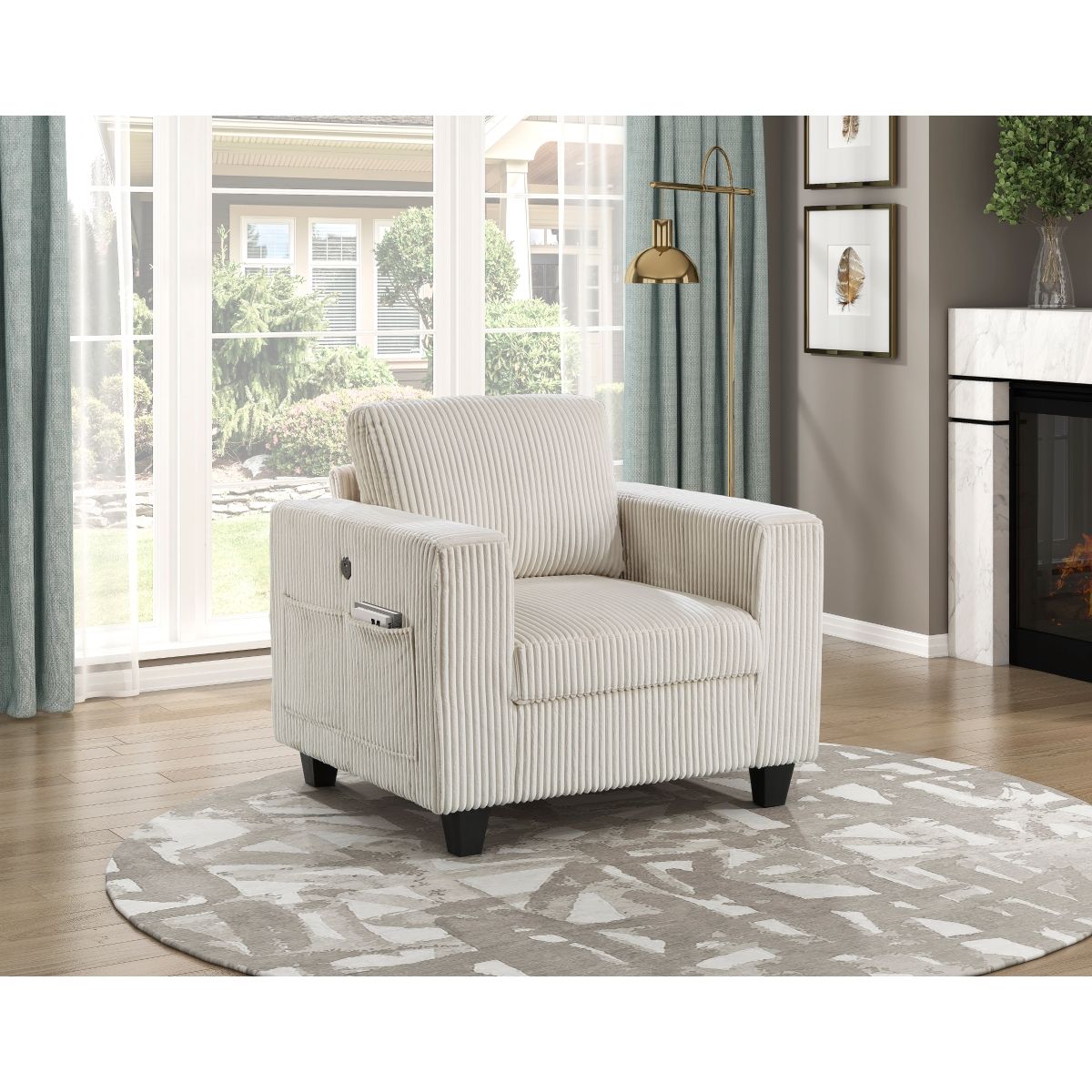 Walterboro - Chair With Storage Pouches And Charging Ports