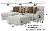 Tori - Sectional With Comfort Coil Seating, Cocktail Ottoman And Accent Pillows Included