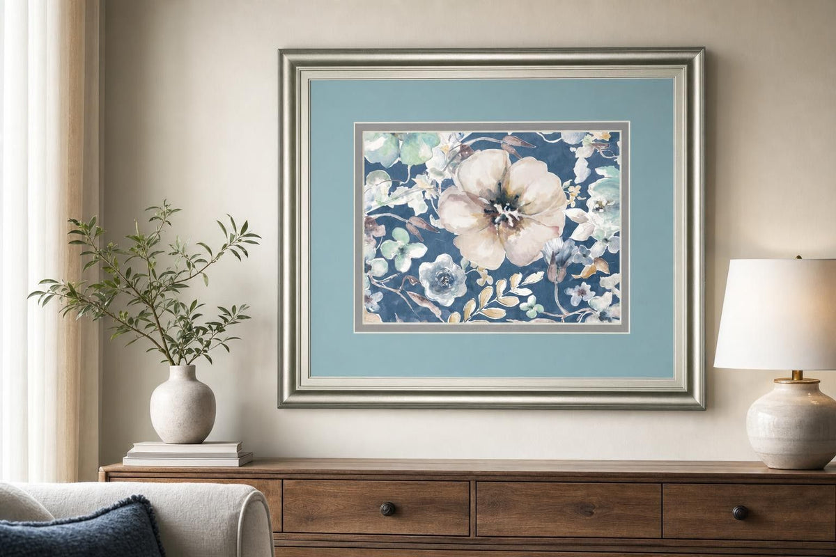 34x40 Indigo Beautiful II By PatriciaPinto - Light Blue
