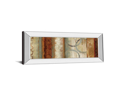 Juncture Il By Tom Reeves - Mirror Framed Print Wall Art - Light Brown